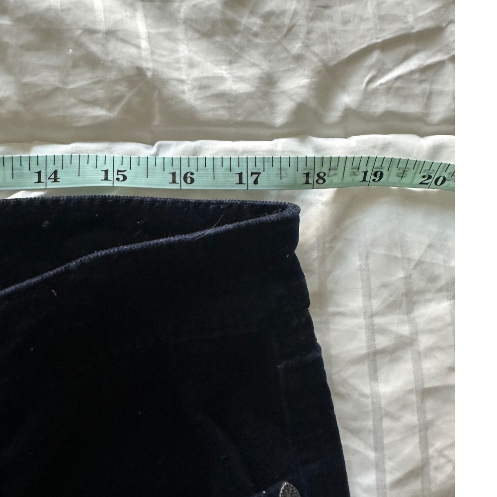 KUT from the Kloth Diana Skinny Corduroy Pants Navy Blue 12 - Picture 4 of 7